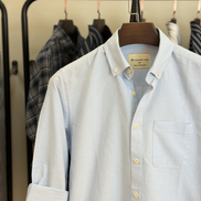 Sky blue oxford cotton shirt