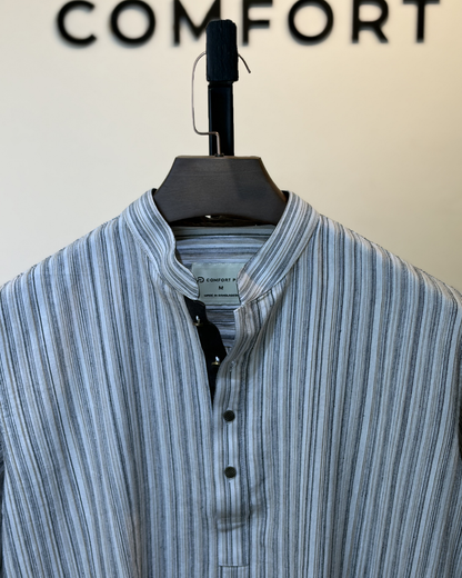 Light grey with multi-tone vertical stripes