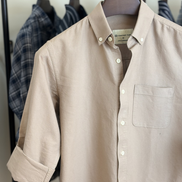 Stone Beige oxford cotton shirt
