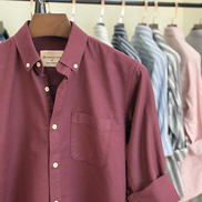 Vintage Maroon oxford cotton shirt