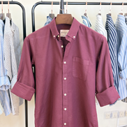 Vintage Maroon oxford cotton shirt