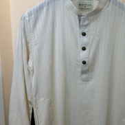 Off white with tonal self-stripes