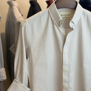 Light beige with white pinstripes shirt
