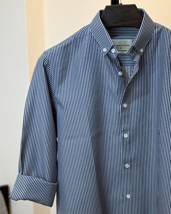 Navy and White Stripe