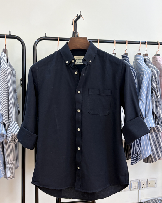 Classic Navy oxford cotton shirt