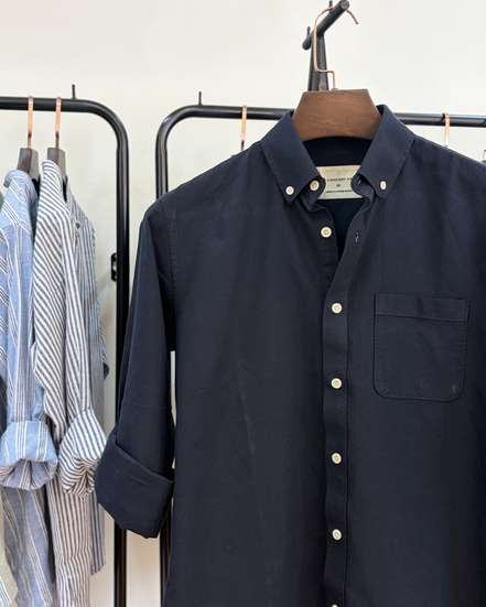 Classic Navy oxford cotton shirt