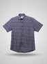 Men's Pastel Purple Abstract Half Sleeve Shirt