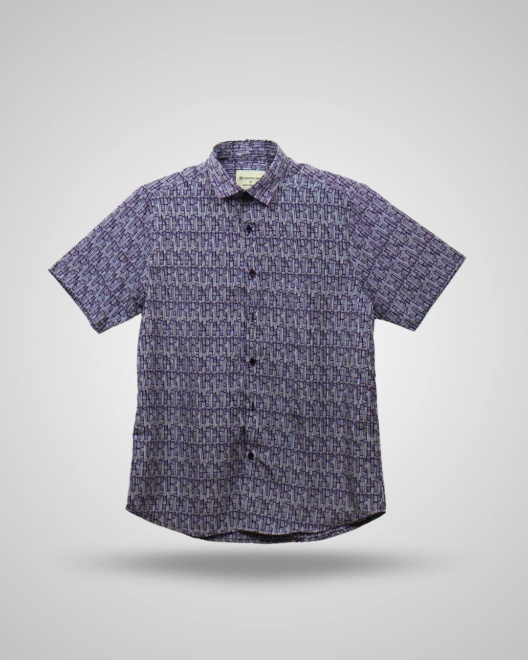Men's Pastel Purple Abstract Half Sleeve Shirt