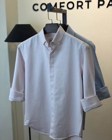 Baby Pink Stripe oxford Shirt