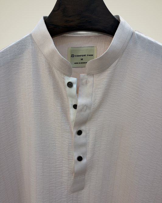 Baby pink with  Soft pastel sky blue with subtle tonal self-stripes