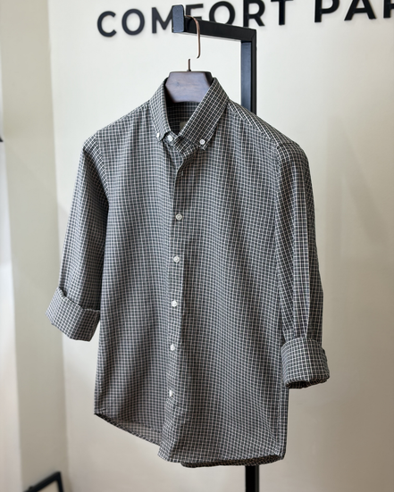 Black White Mini Check Shirt