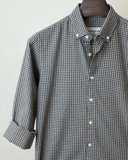 Black White Mini Check Shirt