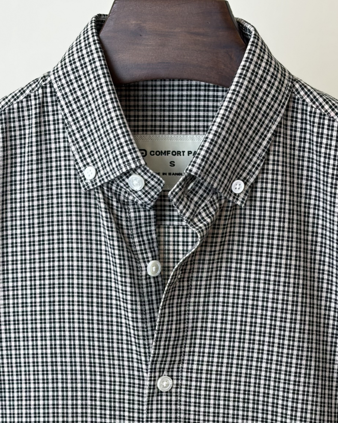 Black White Mini Check Shirt