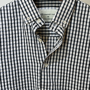 Black & off White Stripe Seersucker