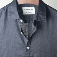 Black solid Linen shirt