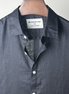 Black solid Linen shirt