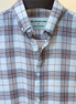 Blue Brown Plaid Check Shirt