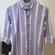 Blue & Burgundy Wide Stripe