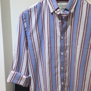 Blue & Burgundy Wide Stripe