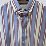 Blue & Burgundy Wide Stripe