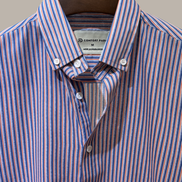 Blue, Red & White Fine Stripe