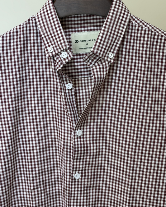 Burgundy Gingham