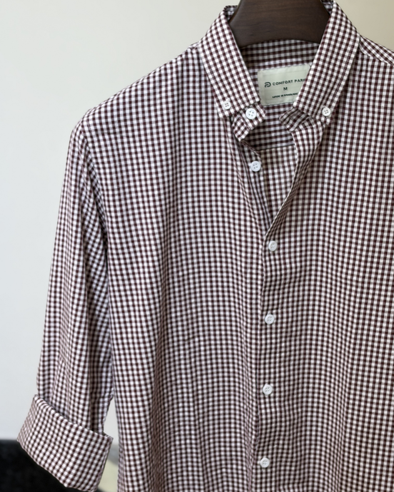 Burgundy Gingham