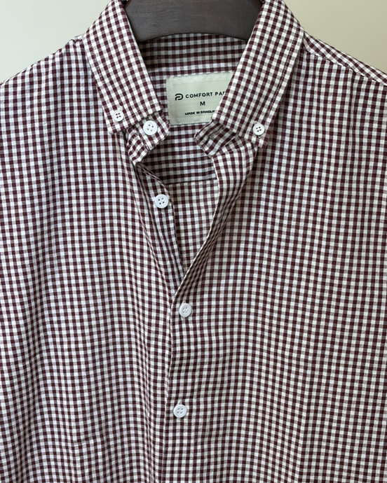 Burgundy Gingham