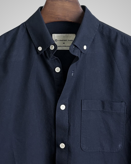 Classic Navy oxford cotton shirt