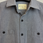 Charcoal Grey & White Pinstripe Overshirt