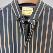 Charcoal Navy Vertical Stripe Shirt