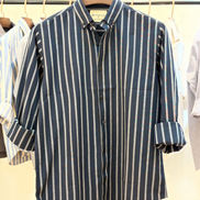 Charcoal Navy Vertical Stripe Shirt