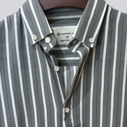 Charcoal & White Stripe