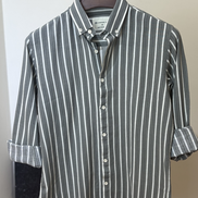 Charcoal & White Stripe