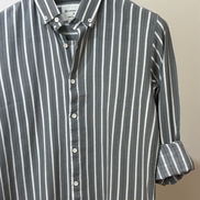 Charcoal & White Stripe