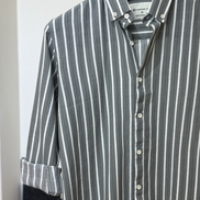 Charcoal & White Stripe