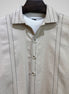Cream Stripe Textured Overshirt