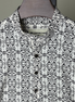 Cream & black damask print katua