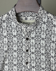 Cream & black damask print katua