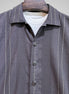 Dark Grey Vertical Stripe Overshirt