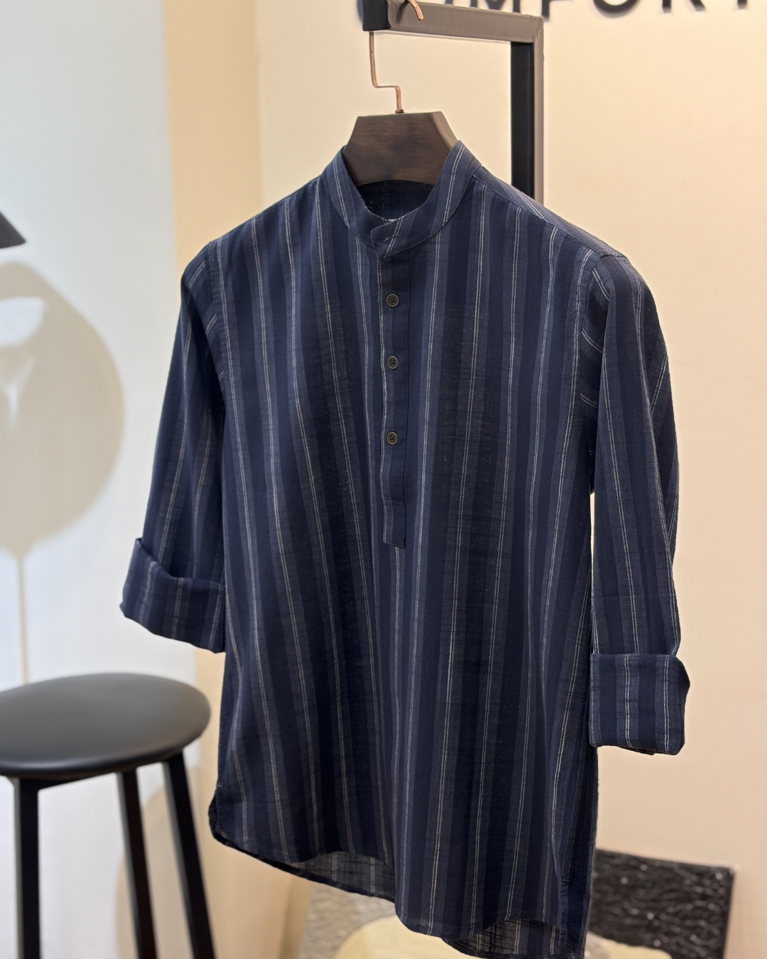 Dark navy with white stripes katua