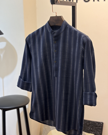 Dark navy with white stripes katua