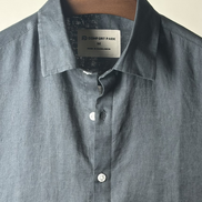 Dark bottle green solid Linen shirt