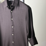 Dark coffee linen shirt