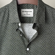 Dark green print shirt