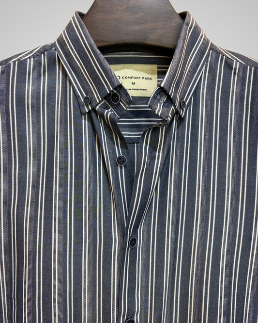 Gray with white vertical stripes