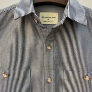 Grey & White Striped Overshirt
