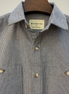 Grey & White Striped Overshirt