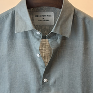 Light Olive Solid Linen Shirt