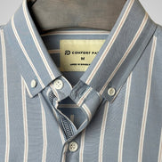 Light Blue Vertical Striped Men’s Shirt